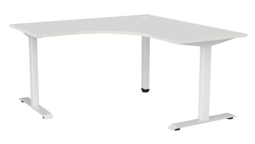 Haven Fixed Workstation Corner Desk 1500 x 1500 / White / White