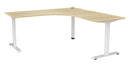 Haven Fixed Workstation Corner Desk 1800 x 1800 / Atlantic Oak / White