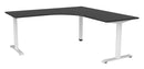 Haven Fixed Workstation Corner Desk 1800 x 1800 / Black / White