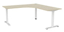 Haven Fixed Workstation Corner Desk 1800 x 1800 / Nordic Maple / White