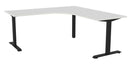 Haven Fixed Workstation Corner Desk 1800 x 1800 / White / Black