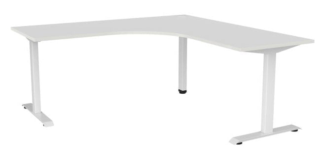 Haven Fixed Workstation Corner Desk 1800 x 1800 / White / White