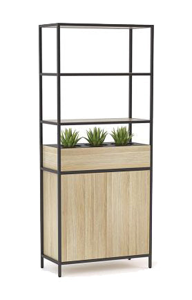 Kubix Configuration 1 Open Display Wall Atlantic Oak