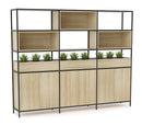 Kubix Configuration 4 Open Display Wall Atlantic Oak