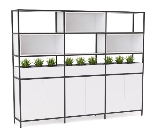 Kubix Configuration 4 Open Display Wall White