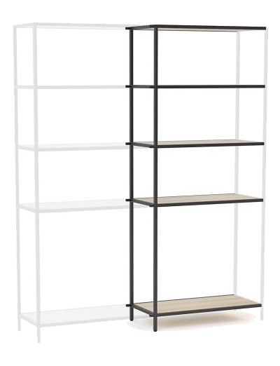 Kubix Shelving - Middle Section Atlantic Oak