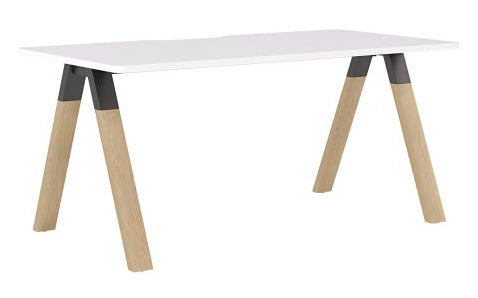Ligna Fixed Height Desk 1600 x 800 / White