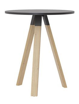 Ligna Round Bar Leaner 900 x 900 / Black