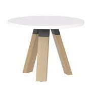 Ligna Round Coffee Table 600 x 600 / White