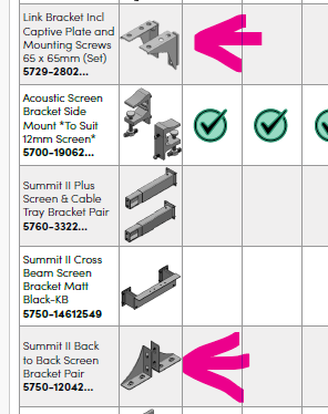 Link Brackets White (Pair)