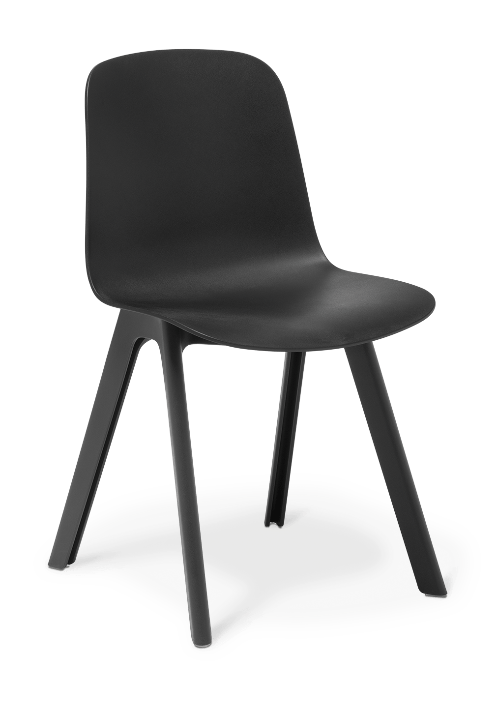 Loria 4-Leg Chair Black / Without