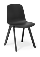 Loria 4-Leg Chair Black / Without