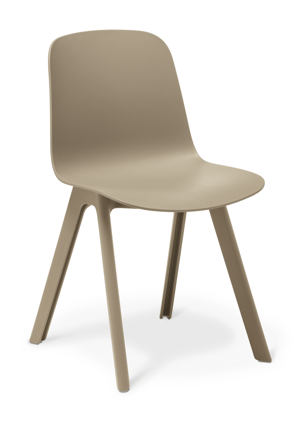 Loria 4-Leg Chair Taupe / Without