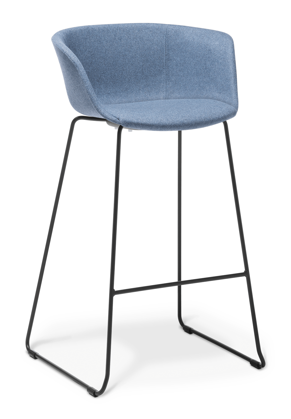 Loria Bar Stool Blue Upholstered
