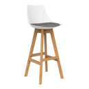 Luna Barstool Alloy Grey / White