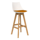 Luna Barstool Bright Orange / White