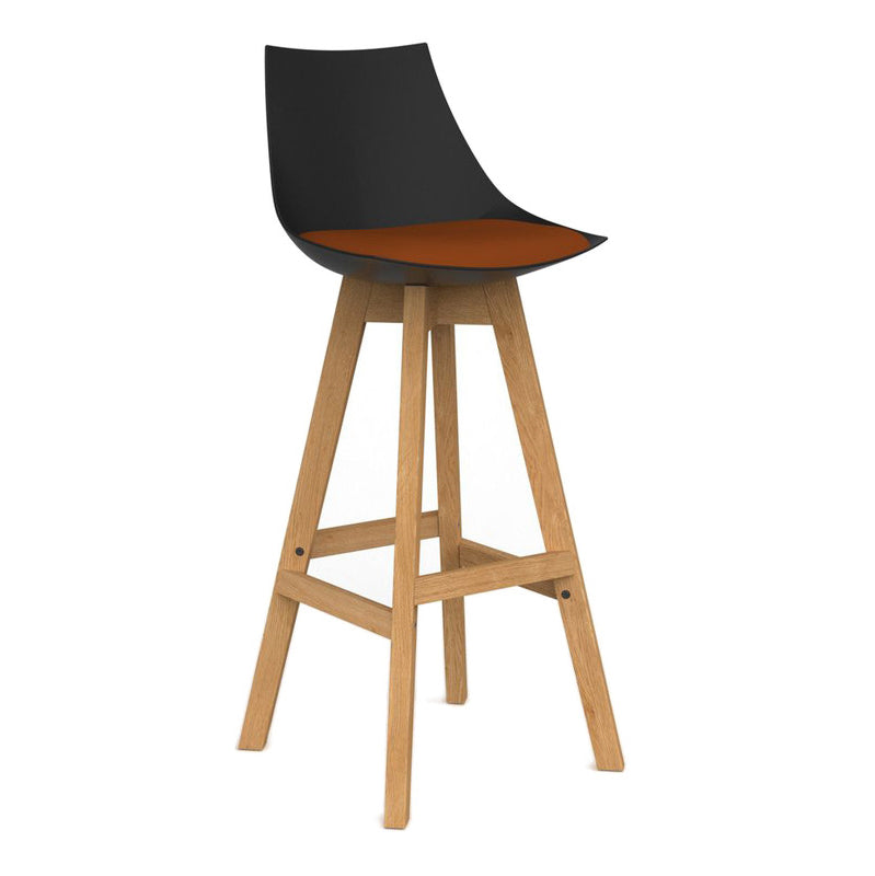 Luna Barstool Burnt Orange / Black