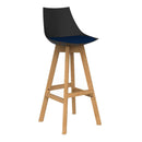 Luna Barstool Steel Blue / Black