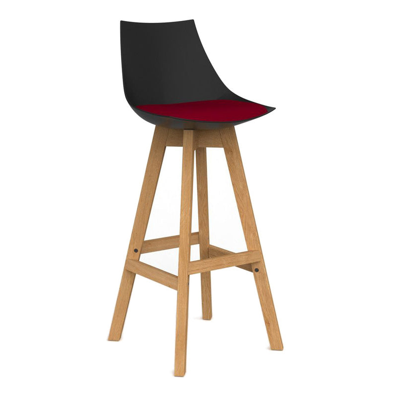 Luna Barstool Tomato Red / Black