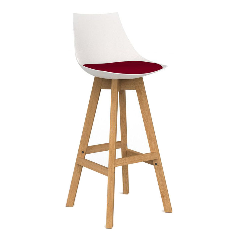 Luna Barstool Tomato Red / White