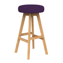 Luna Button Barstool Plum