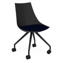 Luna Visitor Chair Castor Legs / Navy / Black