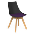 Luna Visitor Chair Solid Oak Legs / Plum / Black