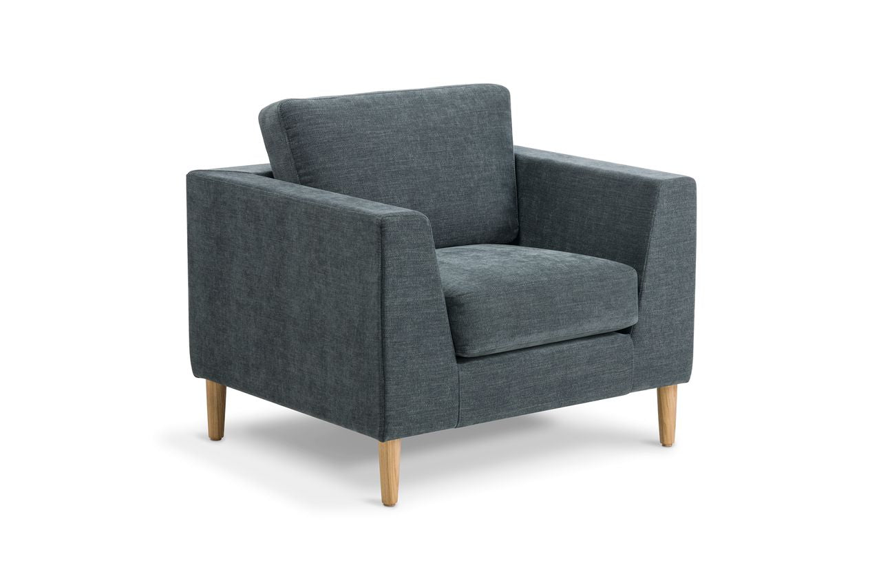 Mackenzie Soft Seating Charcoal / 1-Seater