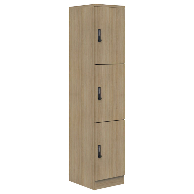 Mascot Lockers 3H x 1W / Classic Oak / Digital Locking