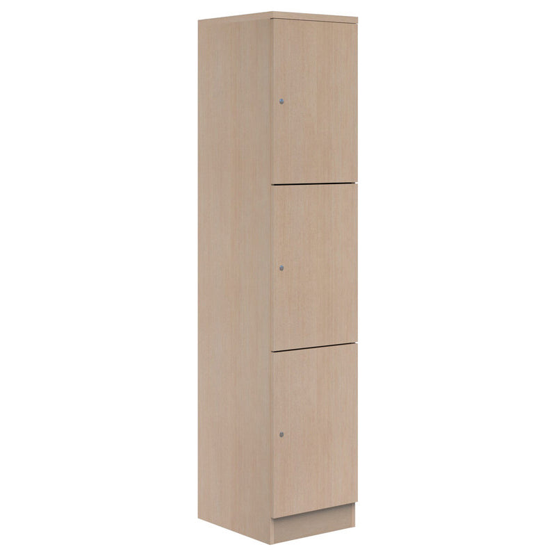 Mascot Lockers 3H x 1W / Refined Oak / Keyed Locking