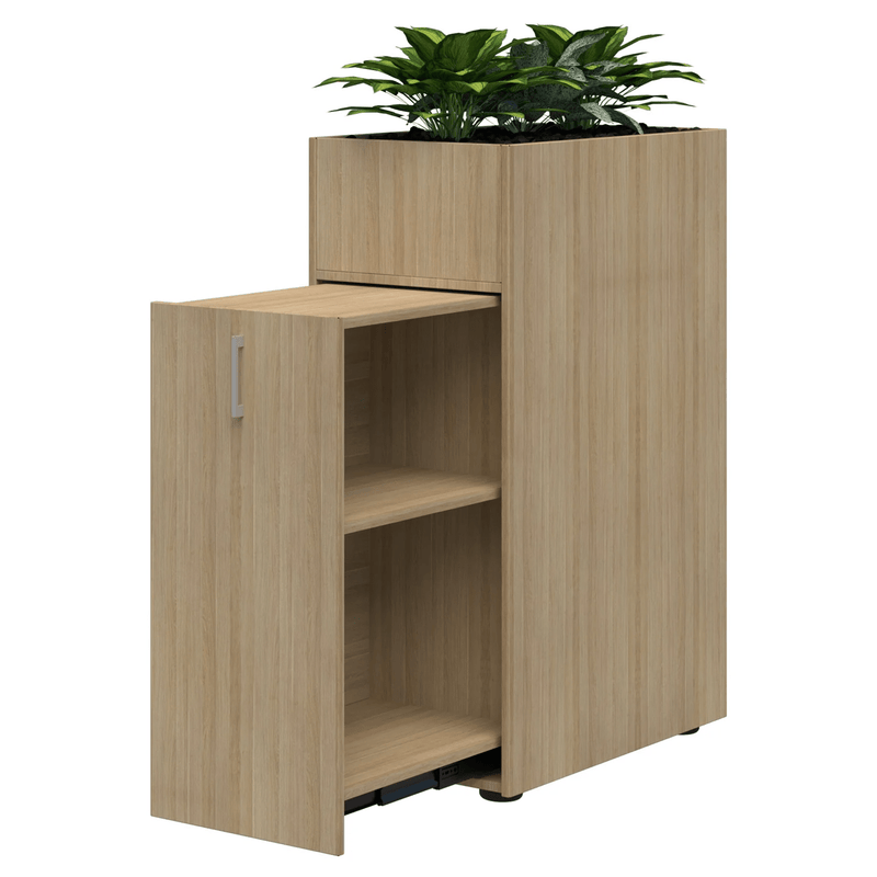 Mascot Personal Storage Planter Classic Oak / Left Hand / Locking