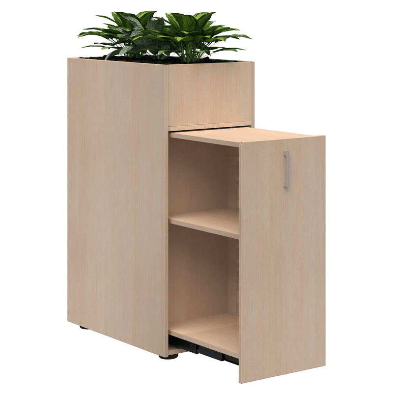 Mascot Personal Storage Planter Refined Oak / Right Hand / Locking