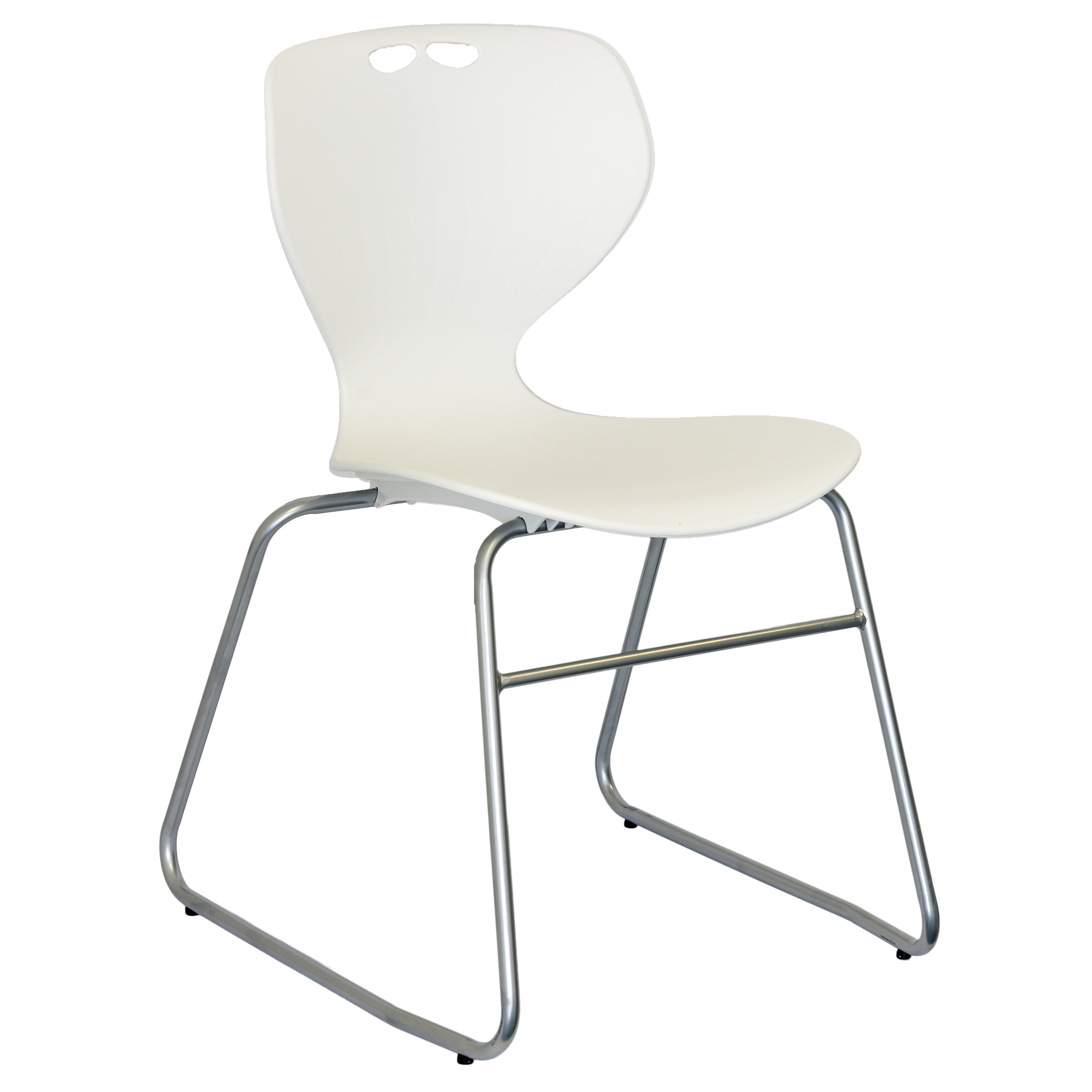Mata Sled Visitor Chair White