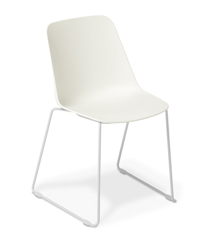 Max Meeting Chair White / Black Sled