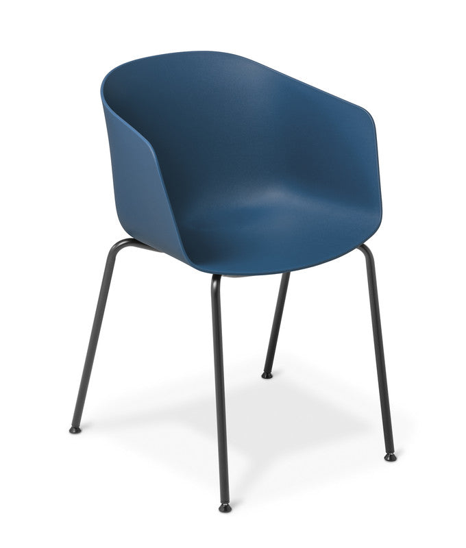 Max Tub Meeting Chair Classic Blue / Black 4-Legs