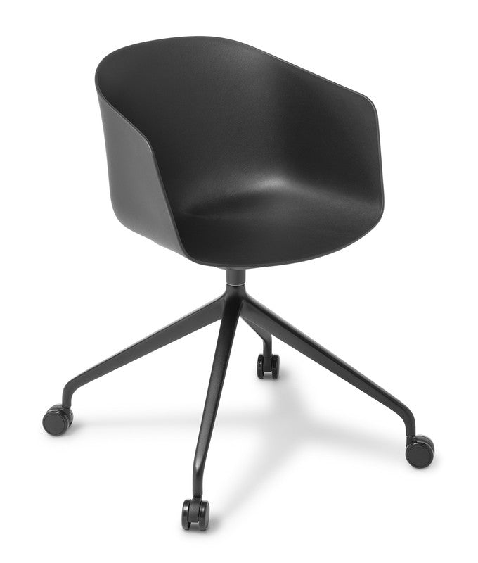 Max Tub Swivel Meeting Chair Black