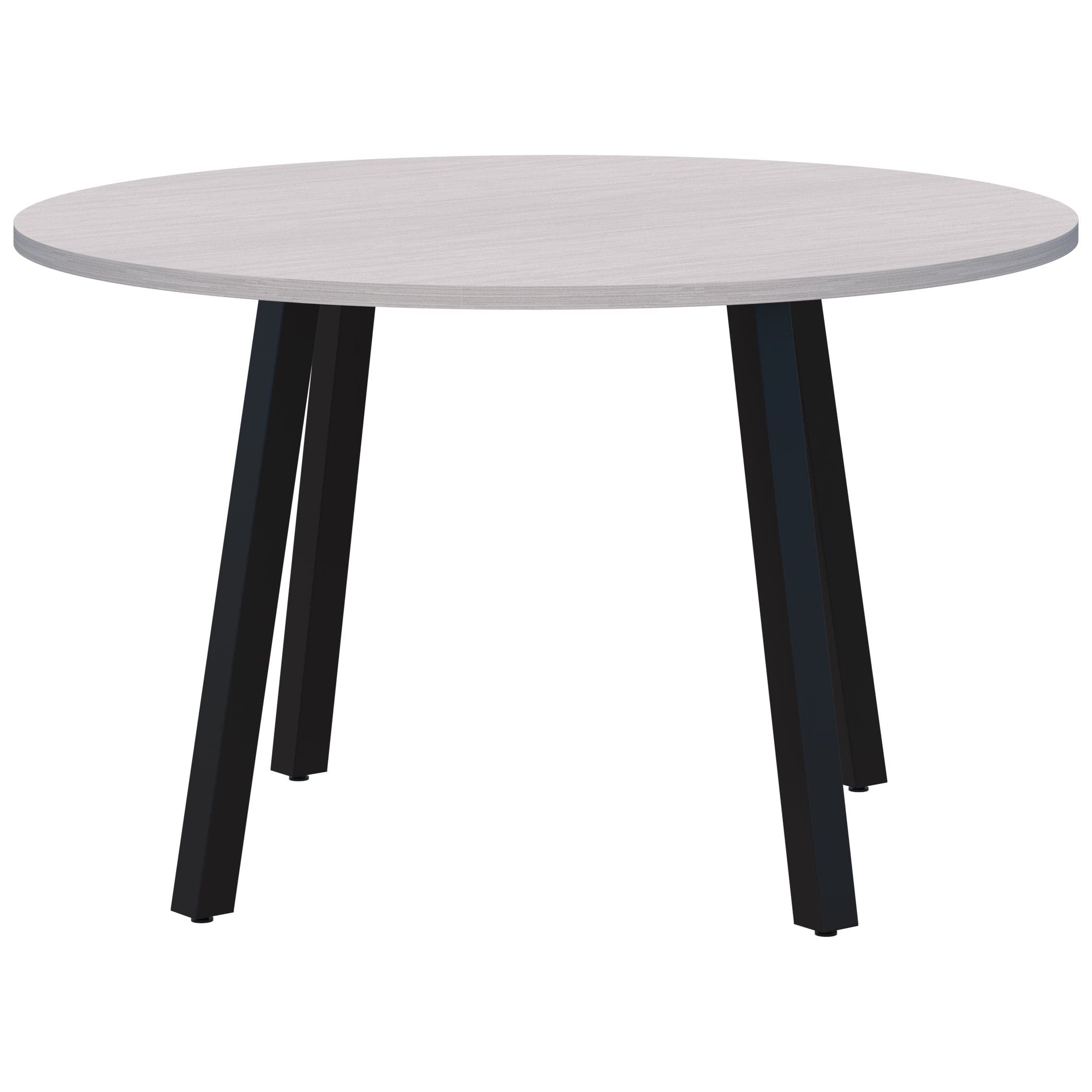 Modella II 4 Leg Meeting Table 1200 Diameter / Silver Strata Naturale / Black