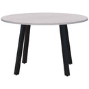 Modella II 4 Leg Meeting Table 1200 Diameter / Silver Strata Naturale / Black