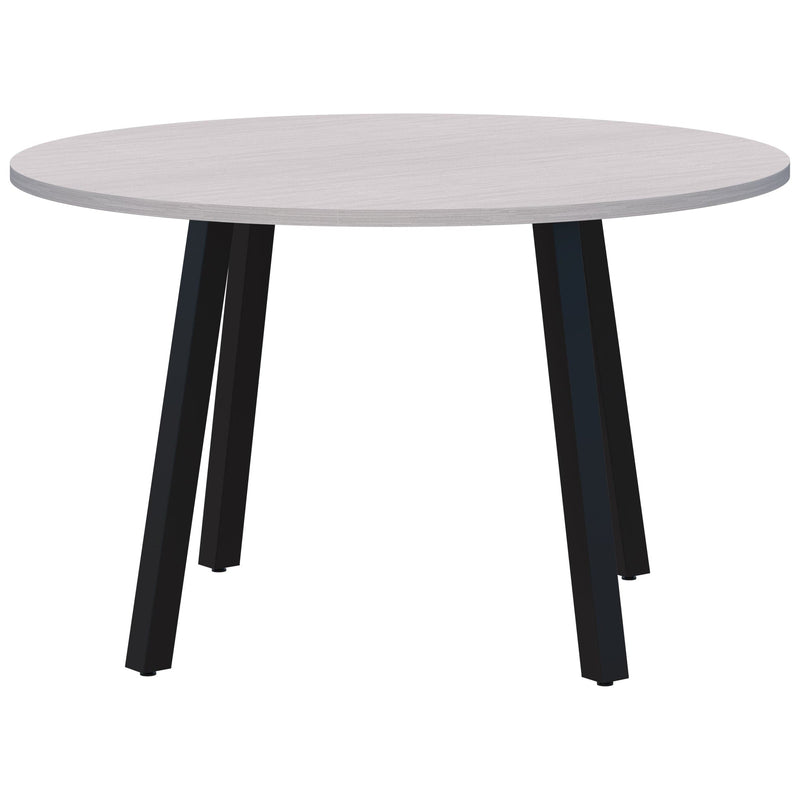 Modella II 4 Leg Meeting Table 1200 Diameter / Silver Strata Naturale / Black