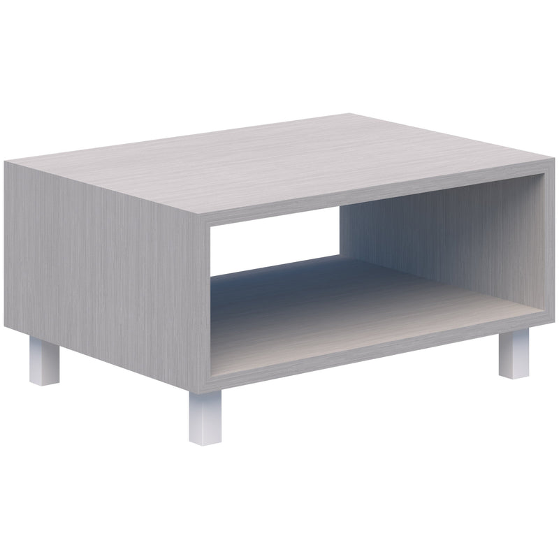 Modella II Box Coffee Table 800 / Silver Strata / White