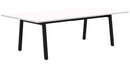 Modella II Frame Table 2000 x 1000 / Snow Velvet / Black