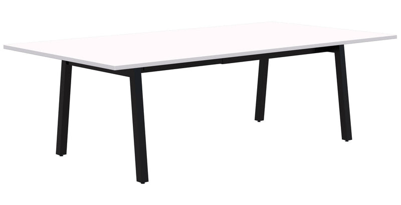 Modella II Frame Table 2000 x 1000 / Snow Velvet / Black