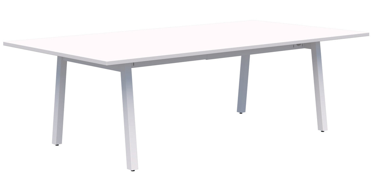 Modella II Frame Table 2000 x 1000 / Snow Velvet / White