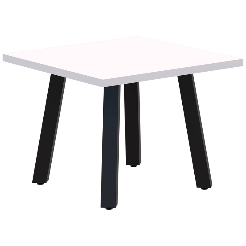 Modella II Square Coffee Table 600 x 600 / Snow Velvet / Black