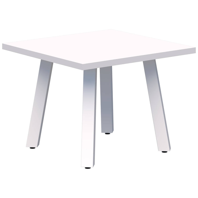 Modella II Square Coffee Table 600 x 600 / Snow Velvet / White