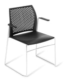 Net Chair with Arms Black / Chrome
