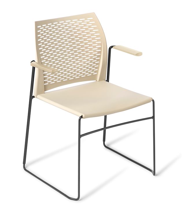 Net Chair with Arms Sand / Black