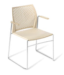 Net Chair with Arms Sand / Chrome