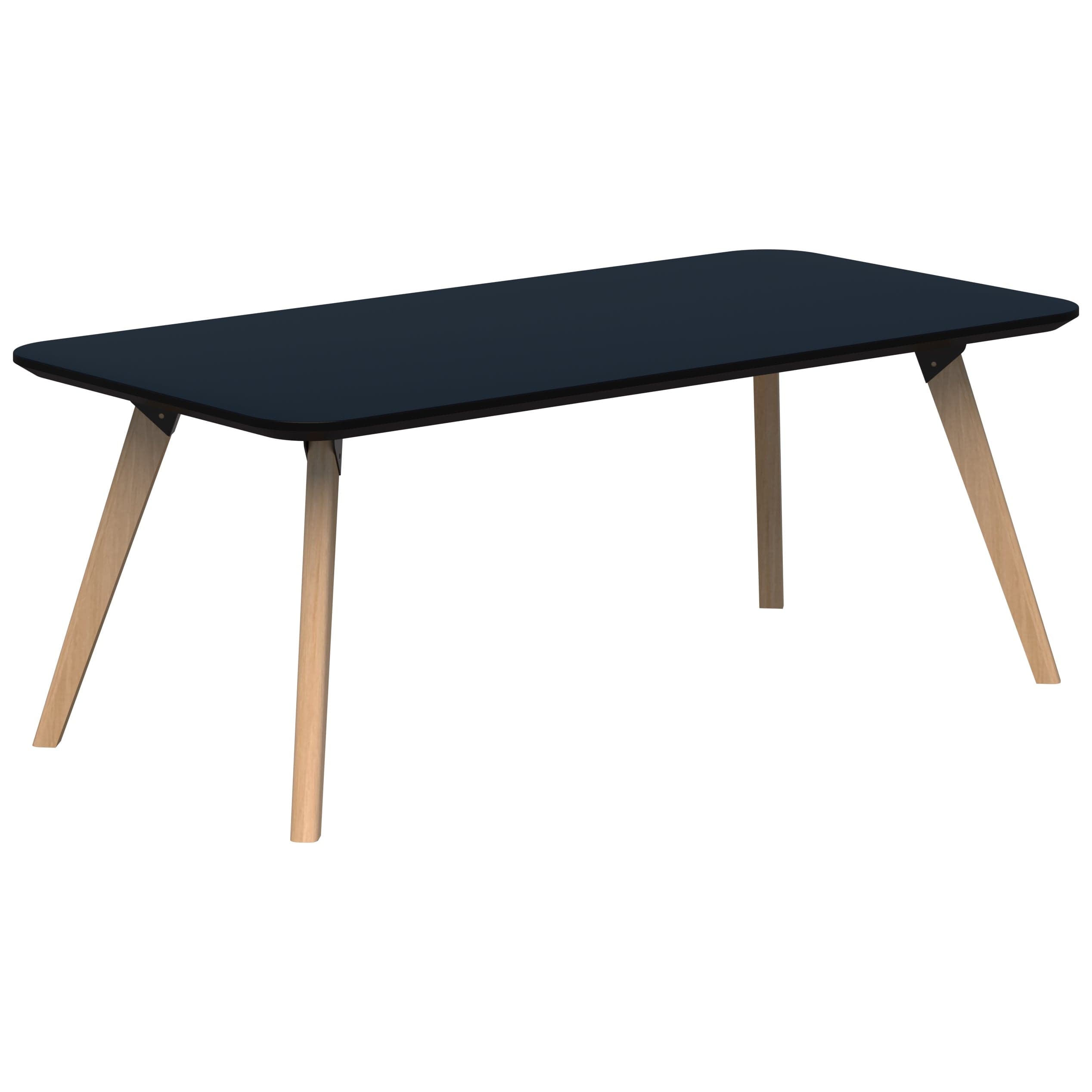 Oslo Coffee Table 1200 x 600 / Black Velvet Soft Matt / Natural Tasmanian Ash