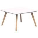 Oslo Coffee Table 600 x 600 / Snow Velvet / Natural Tasmanian Ash